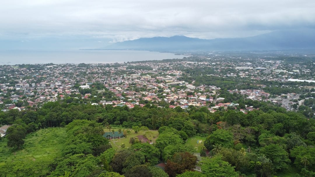 Aerial view of Davao city and surrounding nature